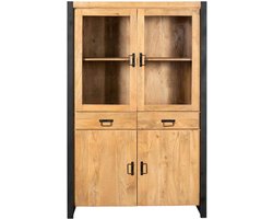 Vitrinekast Boaz - 115 cm - naturel