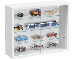 Vitrinekast staande hangende wandvitrine - schuifdeuren - 50 x 40 x 13 cm