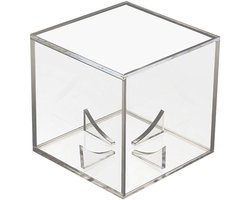 Vitrinekast Transparant - Displaybox - UV-bescherming - Stofdicht - Voor Honkballen - 8 x 8 x 8 cm - Gemaakt van Helder Plastic - Displaycase
