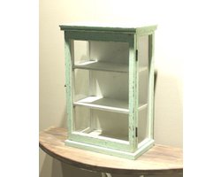 Vitrinekastje groen 42x23,5x62cm
