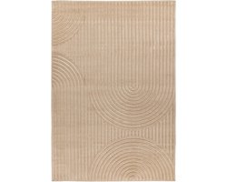 Viva Indoor & Outdoor - Japandi Buitenkleed - Effen Vloerkleed Tuin - Beige- 160x230 CM