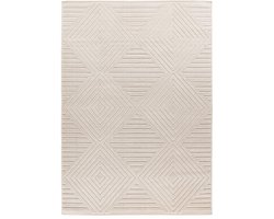 Viva Indoor & Outdoor - Japandi Buitenkleed - Effen Vloerkleed Tuin - Creme- 160x230 CM