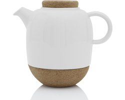 Viva Scandinavia Lauren Theepot Groot - 1.2 Liter - Wit Porselein