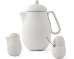 Viva Scandinavia - Nina Theeset - Theepot 900 ml - Melkkan & Suikerpot - Wit