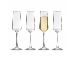 Vivalto Champagneglazen Luxe - 4x stuks - prosecco / cava glazen - 220 ml