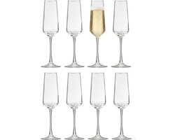 Vivalto Champagneglazen Luxe - 8x stuks - prosecco / cava glazen - 220 ml