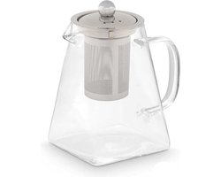 Vivalto Design Theepot - 800 ml - glas - transparant - deksel/handvat/infuser - theekan
