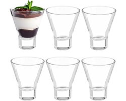 Vivalto Dessert glazen - 6x stuks - 230 ml - D9 cm - glas - amuse glaasje