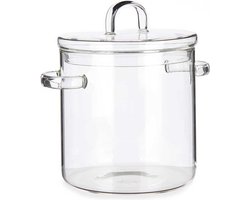 Vivalto Kookpan met deksel - borosilicaat glas - 2.2 L - D19 x H21 cm - transparant