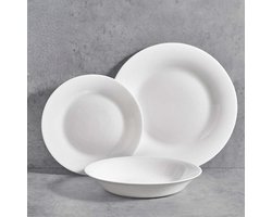 Vivalto - Luxe Borden - 18 Stuks - Wit - Horeca - Set - Pack - Witte Borden - Kwaliteit - Dinerbord - Ontbijtbord - Lunchbord