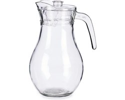 Vivalto sapkan karaf met deksel - glas - inhoud 1,8 liter - transparant