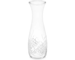 Vivalto schenkkan/water/wijn karaf - sierlijk glas - transparant - 1000 ml - D10 x H28 cm