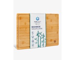 ViveGrace HOME® Bamboe Snijplank - 40x30 CM - Snijplank Hout - Met Sapgeul - Naturel