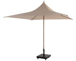 Vivenda stokparasol 270x270 cm houtlook frame zand 4 Seasons Outdoor