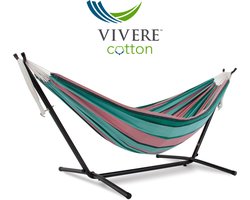 Vivere Dubbele Hangmat met Standaard - Watermelon