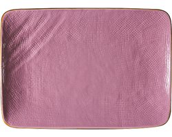 Vivi Oggi - Dinerborden - 28cm x 19.5cm - Rechthoekig - Paars - Lila - Italië - Kerst