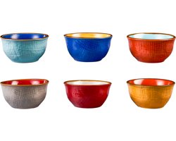 Vivi Oggi - Mini schaaltjes - Sauskommetjes - Streetfood set van 6 - Ø 7.5cm - Kerst - Italië