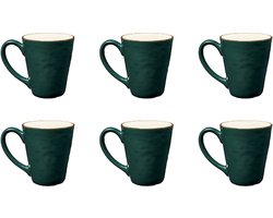 Vivi Oggi - Mokken - Bekers - Set van 6 - Groen - 250ml