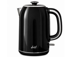 Vivid Green Luxe Waterkoker 1.7L - Retro Design - 2200W - BPA-vrij - 360° - RVS - Zwart