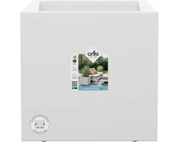 Vivo Next Square 40 - Planter for Indoor & Outdoor - 100% Recycled Plastic - L 99 x H 378 cm - White