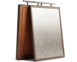VIVORA Snijplank – Ebbenhout – Titanium – 2 in 1 – Sapguel – Antislip – 41x27 cm