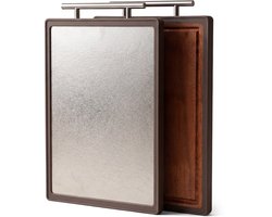 VIVORA Snijplank – Massief Hardhout – Titanium – 2 in 1 – Sapgeul – Antislip – 41 × 27 cm
