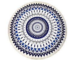 Vivva - Rond Strandlaken - Strandhanddoek - Badlaken - Microfiber Strandhanddoek - Rond - (Mandala) - CUBALINKA