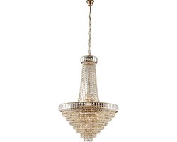 Vladimir - Kroonluchter in ijzer en goudmessing met strass steentjes 11 lichts 152 - Ø62 - BL263-11-OR