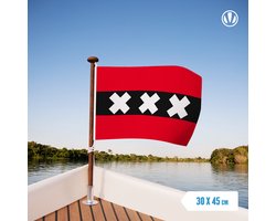 Vlag Amsterdam 30x45cm