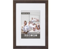 Vlakke Houten Wissellijst - Fotolijst - 20x20 cm - Helder Glas - Koloniaal - 20 mm