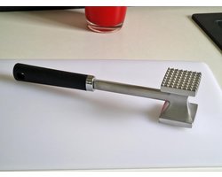 Vleesvermalser zware keukengereedschap - aluminium vleeshamer met rubberen comforthandgreep