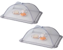 Vliegenkap - 2 Stuks - Voedselkap - Foodcover - 50 x 70 Cm - Hoge Dichtheid - Opvouwbare Voedselkapjes - Afdekhoes Voor Eten - Perfecte Bescherming Voor Eten - Voor Barbecues, Picknicks & Binnenshuis - Bescherming Tegen Vliegen & Wespen