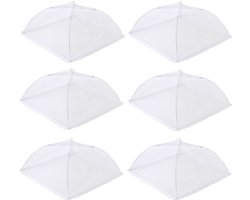 Vliegenkap - 6 Stuks - voedselkap - Vliegenkappen - 30 cm - Opvouwbare Voedselkapjes - Vliegenafdekkapjes/Insectenkapjes - voor Barbecues - bescherm je eten - afdeknet - Bescherming tegen Vliegen & Wespen