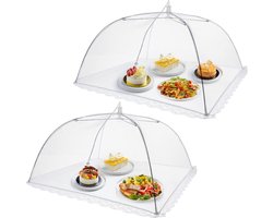 Vliegenkappen - Vliegenkapjes Opvouwbaar 2 Stuks - Vliegenkap - Flystopper - Foodcover - Pop Up Insecten Net - Vliegenafdekkapjes/Insectenkapjes - Voor Barbecues, Picknicks En Binnenshuis - Bescherming Tegen Vliegen En Wespen - 35 x 35x 22 Cm