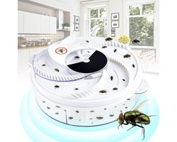 Vliegenval - Elektrische vliegenvanger - Werkt op USB - Draaiende vliegenlarvenval - Geschikt voor binnen- en buitenkeukens en terrassen - Insectenvanger