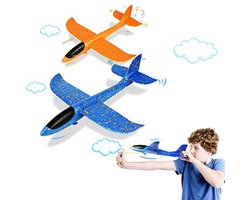 Vliegtuig Speelgoed Schuim 2 Stuks voor Kinderen – Buiten Speelgoed en Handmatige Katapult