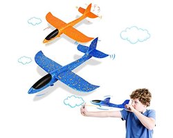 Vliegtuig Speelgoed Schuim 2 Stuks voor Kinderen – Buiten Speelgoed en Handmatige Katapult