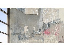 Vliesbehang Fotobehang - Fotobehang Vintage Verweerde Muur Textuur - 250x300 centimeter