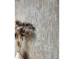 Vliesbehang Grijze Houtlook Panelen voor Woonkamer en Slaapkamer