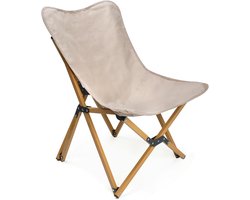 Vlinder campingstoel - kampeerstoel voor volwassenen - draagbaar - beige