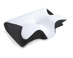 Vlinder Nekkussen van Traagschuim – Ergonomisch Orthopedisch Hoofdkussen – Voor Rug-, Zij- en Buikslapers – Ademend & Afneembare Wasbare Hoes