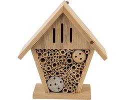 Vlinderhuis/bijenhuis/wespenhotel voor insecten 19 cm - Tuindecoratie - Diervriendelijk - Hotel/huisje voor insecten