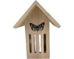 Vlinderkast - Hout - 17 x 12 x 23 cm