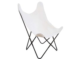 Vlinderstoel Bont Risette Wit