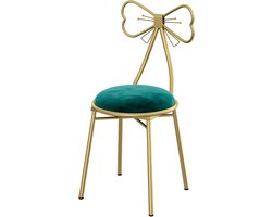 Vlinderstoel Fluweel - Make-upstoel Eetkamerstoel - Stijlvolle Zitplek Creëren - Zachte Huidvriendelijke Stof - 80x34x34cm - Donkerroze