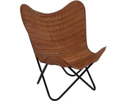 Vlinderstoel - Lounge fauteuil - Ontspannen Zitten - Verwijderbare hoes - 6 kg - Bruin