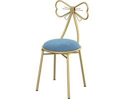 Vlinderstoel Lounge - Make-upstoel Decoratief - Ontspannen Zitten - Pluche Fluweel - 80x34x34cm - Goud