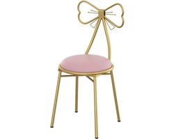 Vlinderstoel - Lounge stoel - Make-up zitting - Comfortabel fluweel - 80 cm hoogte - Roze