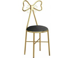 Vlinderstoel met gouden poten - fluwelen kussen, metalen frame, vlinderrugleuning voor binnendecoratie