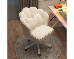 Vlinderstoel met middenrug en tufted design - In hoogte verstelbare draaistoel met wielen en luxe fluwelen bekleding